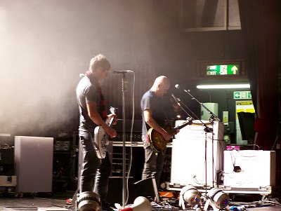 Martin and Stu sound checking Martin and Stu sound checking