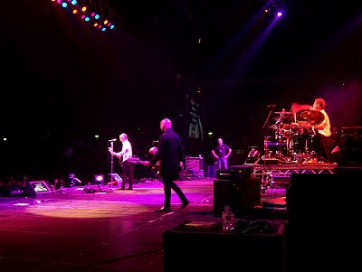 The stage bathed in light
