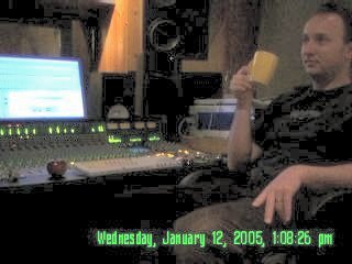 Sam Gibson at the mixing desk